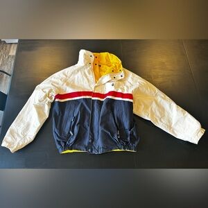 Nautica Men's Colorblock Raincoat - Cream, Navy, Red, Yellow